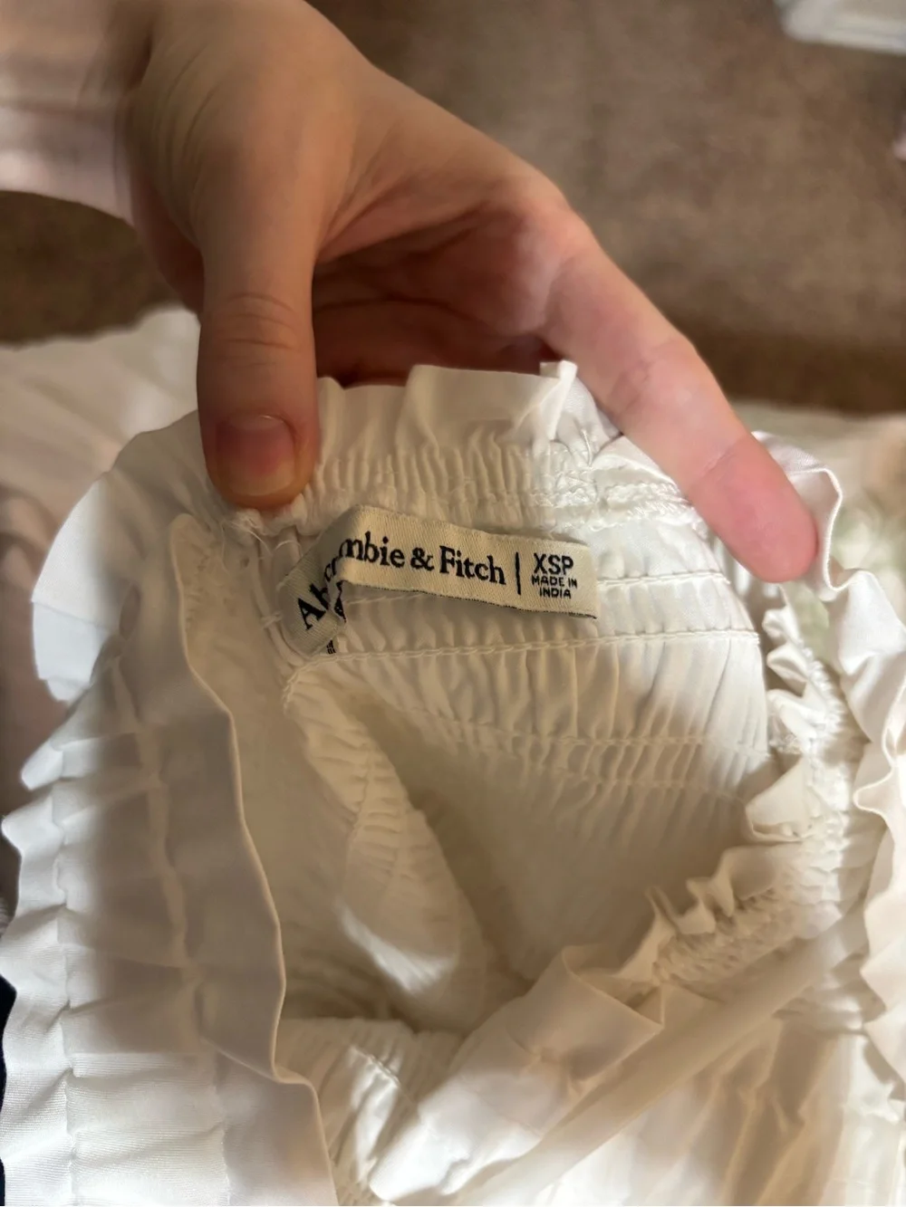 Abercrombie & Fitch White Tiered Maxi Dress